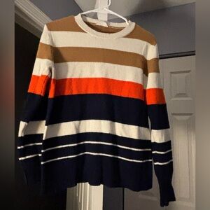 Sophie Rue Tan, Navy and Cream Knit Sweater